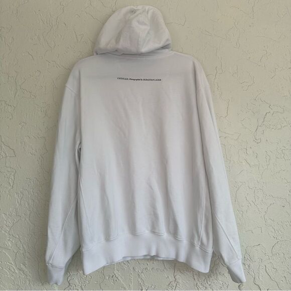 HELMUT LANG Hooded Sweatshirt Mens Size XL Graphic Pockets Designer - Picture 11 of 12